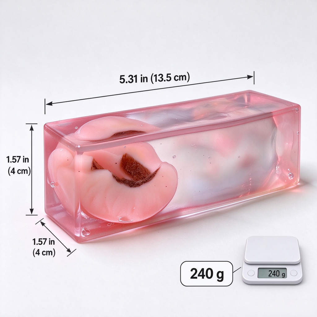 Clear Fruit Bar Squishy | Transparent Moldable Stress Relief Fidget Toy