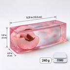 Clear Fruit Bar Squishy | Transparent Moldable Stress Relief Fidget Toy