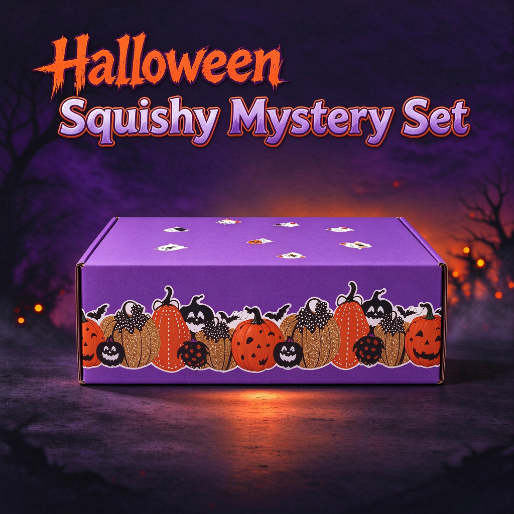 CALMIA Halloween Squishy Mystery Set｜Viral TikTok Pull Ball Surprise Bundle