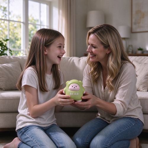 CALMIA Green Chubby Bear Squishy Toy | Slowrising Squishy