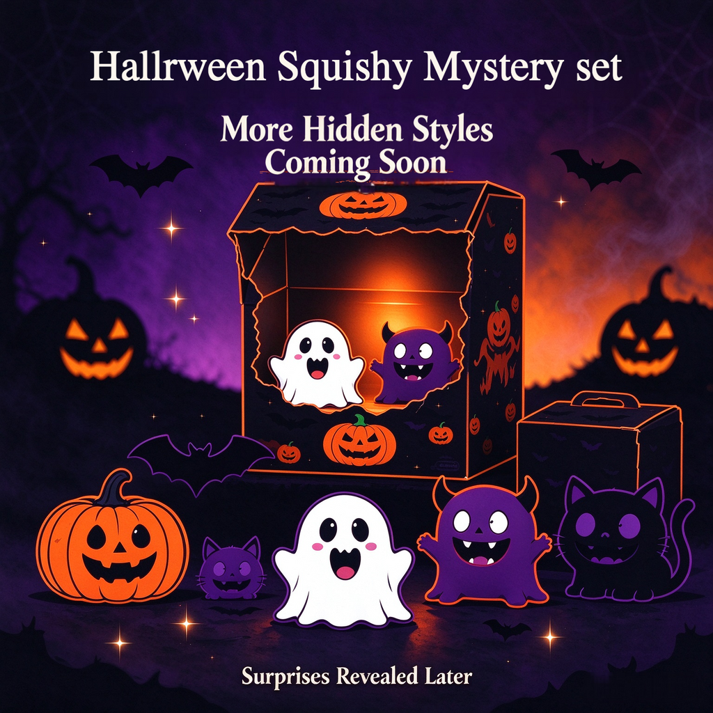 CALMIA Halloween Squishy Mystery Set｜Viral TikTok Pull Ball Surprise Bundle