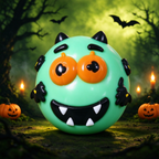 CALMIA Halloween Monster Squishy | Removable silicone face details