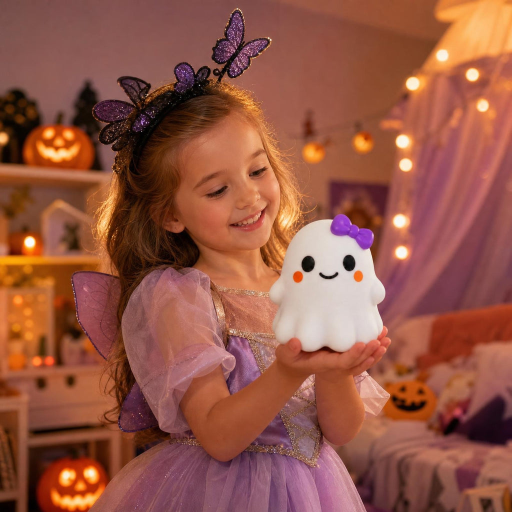 CALMIA Halloween Cute Ghost Squishy |  Kawaii Stress Relief Fidget Toy