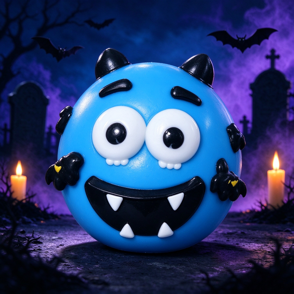 CALMIA Halloween Monster Squishy | Removable silicone face details