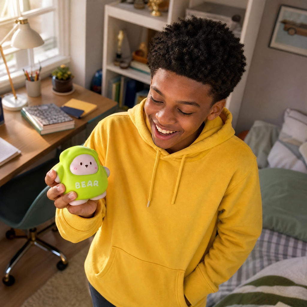 CALMIA Green Chubby Bear Squishy Toy | Slowrising Squishy