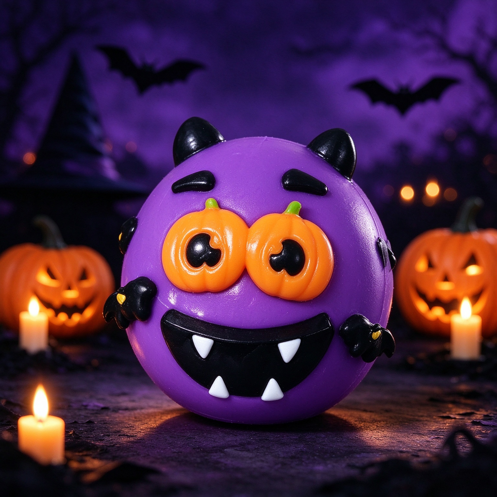CALMIA Halloween Monster Squishy | Removable silicone face details