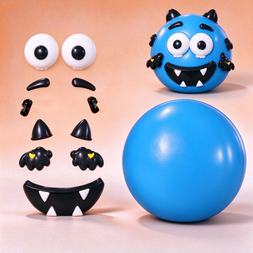 CALMIA Halloween Monster Squishy | Removable silicone face details