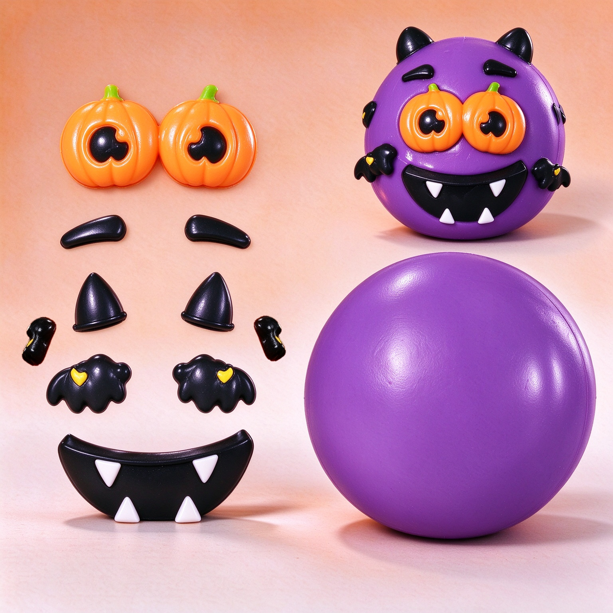 CALMIA Halloween Monster Squishy | Removable silicone face details
