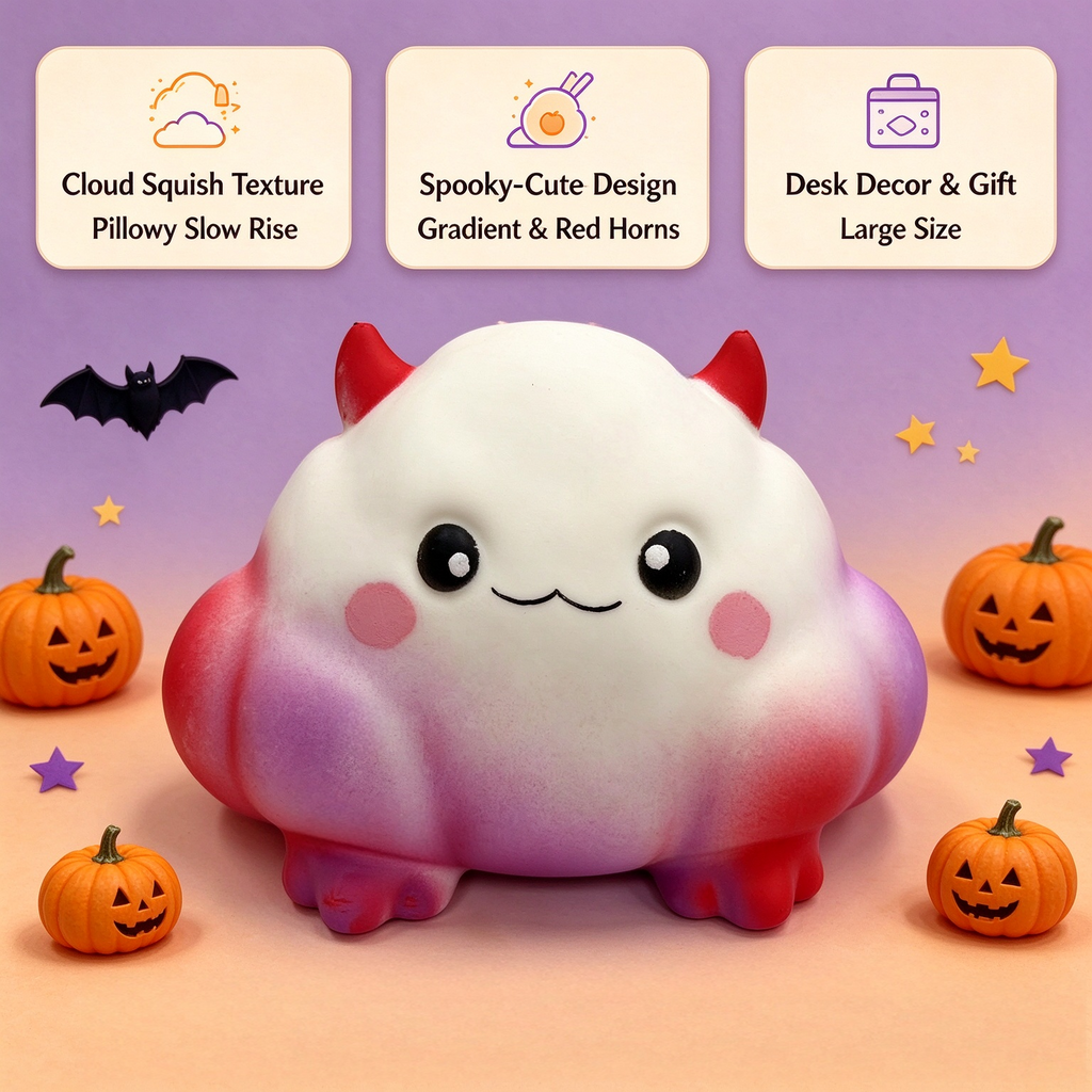 CALMIA Halloween Cute Devil Cloud Squishy | Super Soft Cloud Feel Stress Relief Fidget