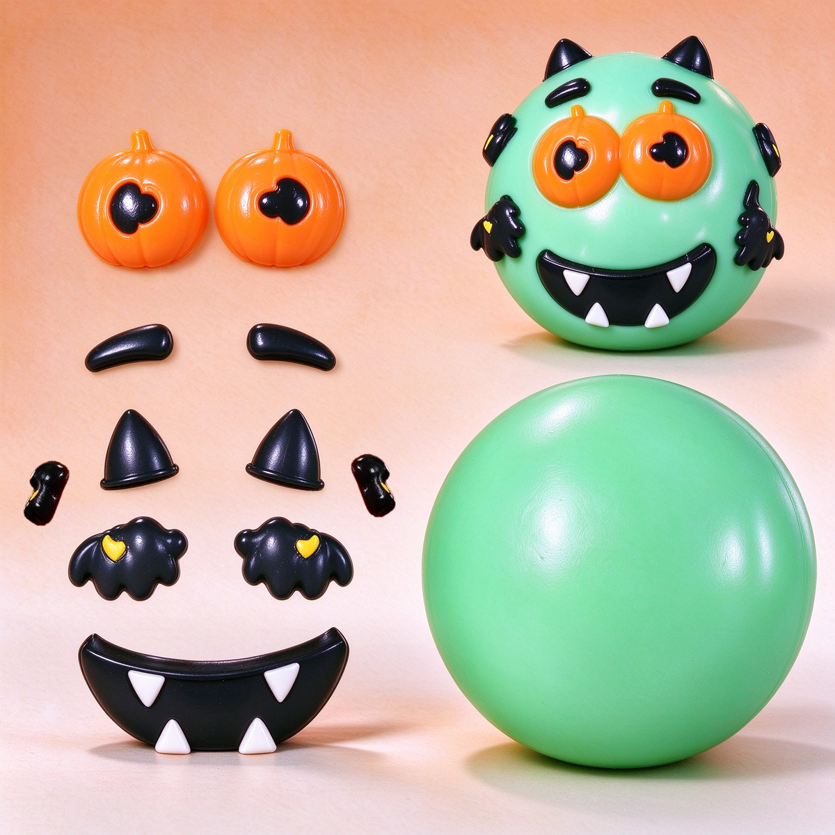 CALMIA Halloween Monster Squishy | Removable silicone face details