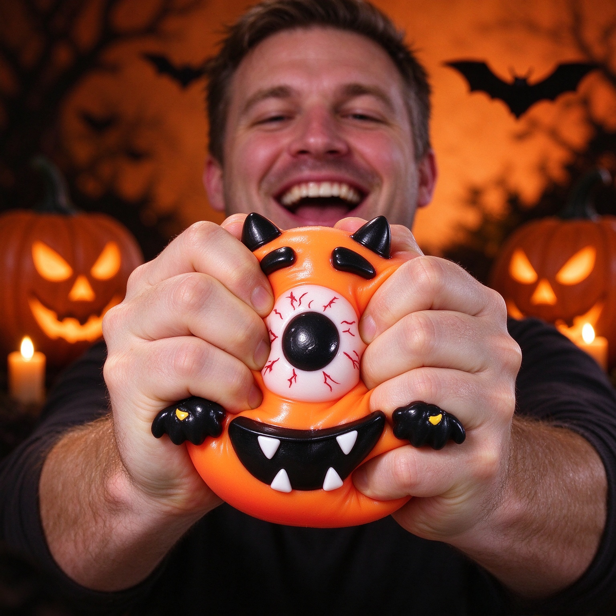 CALMIA Halloween Monster Squishy | Removable silicone face details