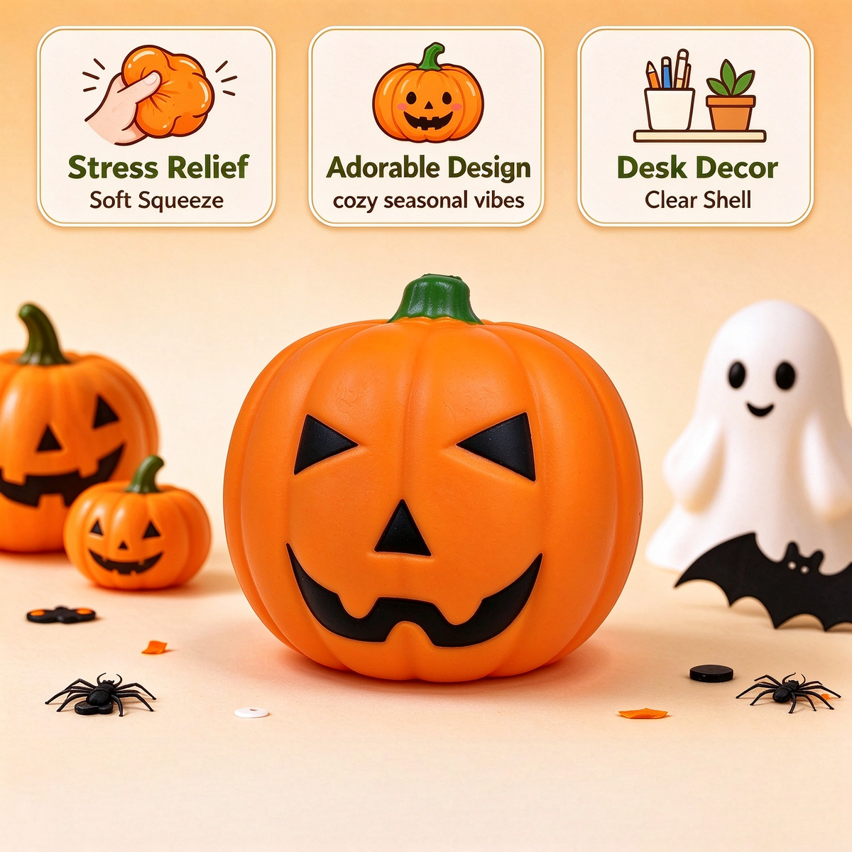 CALMIA Halloween Full-Order Bonus Gift | Pumpkin Slow Rise Squishy