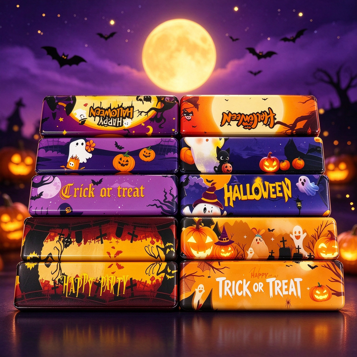CALMIA Halloween Squishy Mystery Set｜Viral TikTok Pull Ball Surprise Bundle